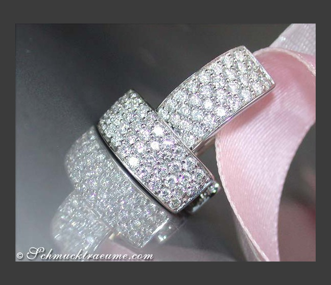 Diamanten Creolen Weißgold 750