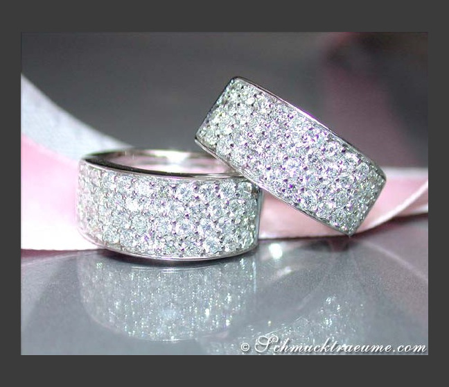 Diamanten Creolen Weißgold 750