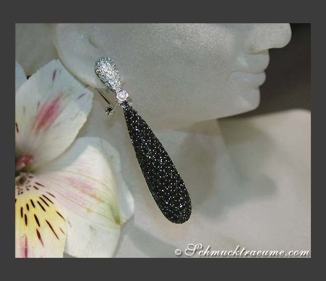 Schwarze Diamanten Ohrringe