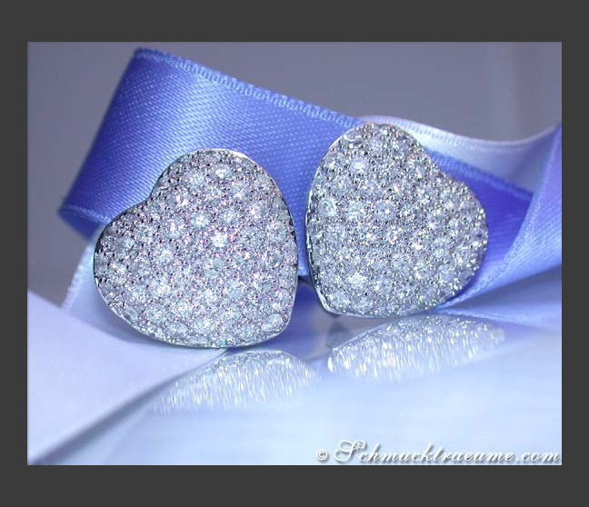 Diamant Herz Ohrstecker