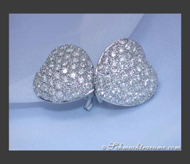 Diamant Herz Ohrstecker