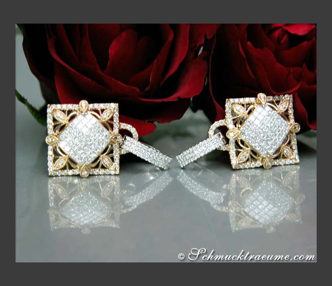 Diamanten Ohrringe Gelbgold Luxus