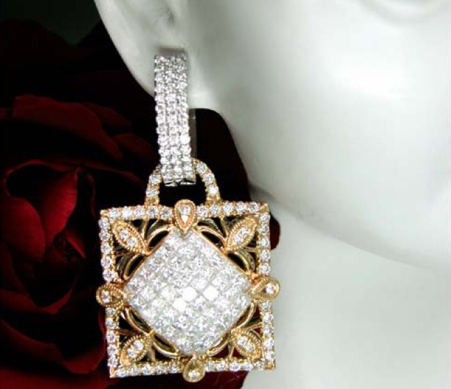 Diamanten Ohrringe Gelbgold Luxus