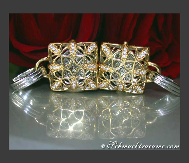 Diamanten Ohrringe Gelbgold Luxus