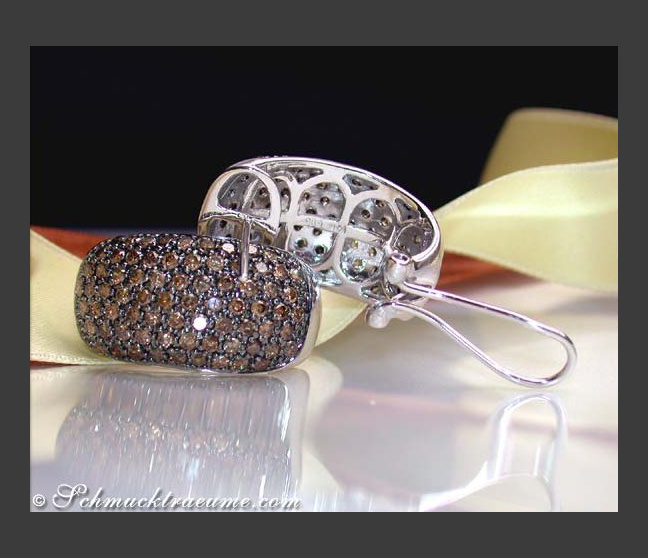 Braune Diamanten Ohrstecker
