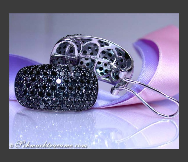 Schwarze Diamanten Ohrstecker