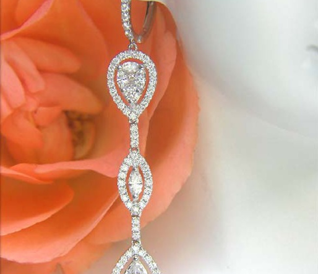 Lange Diamanten Ohrringe