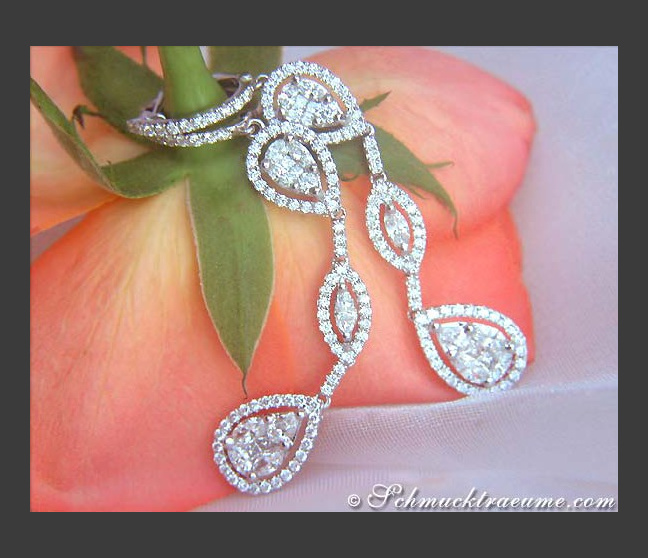 Lange Diamanten Ohrringe