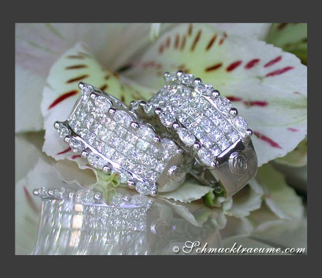 Diamant Ohrringe Marquise Schliff Princess Schliff