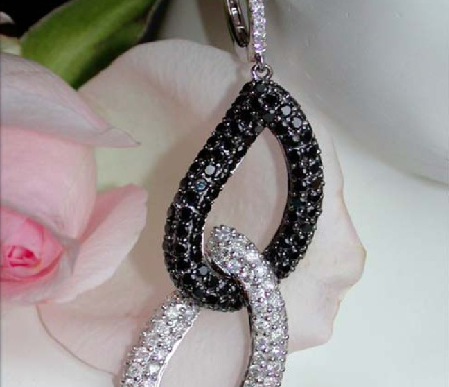 Schwarze Diamanten Ohrringe