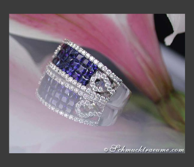 Saphir Ring mit Brillanten