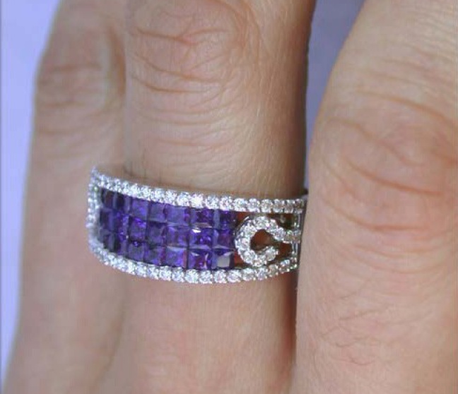 Saphir Ring mit Brillanten