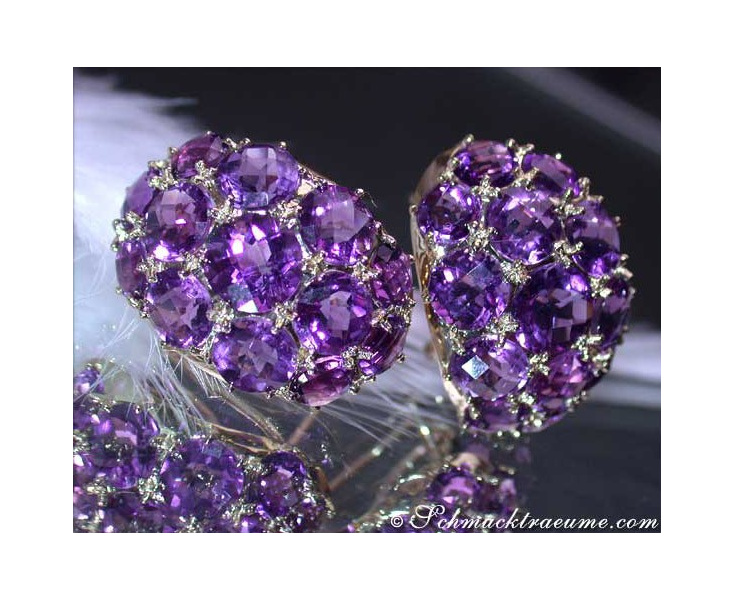 Amethyst Ohrstecker in Gelbgold 585 Amethyst Ohrstecker in Gelbgold 585