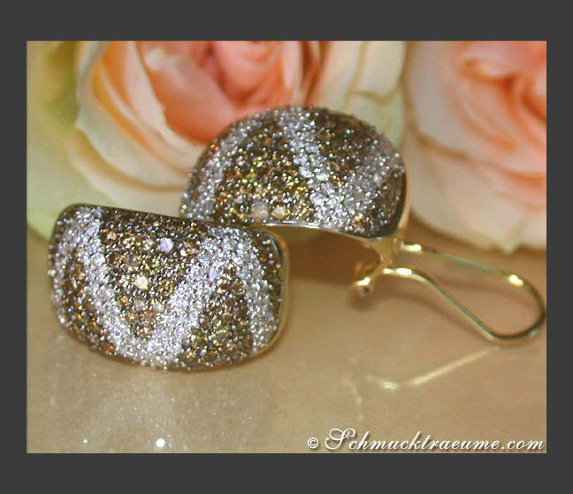 Ohrringe mit braunen Diamanten