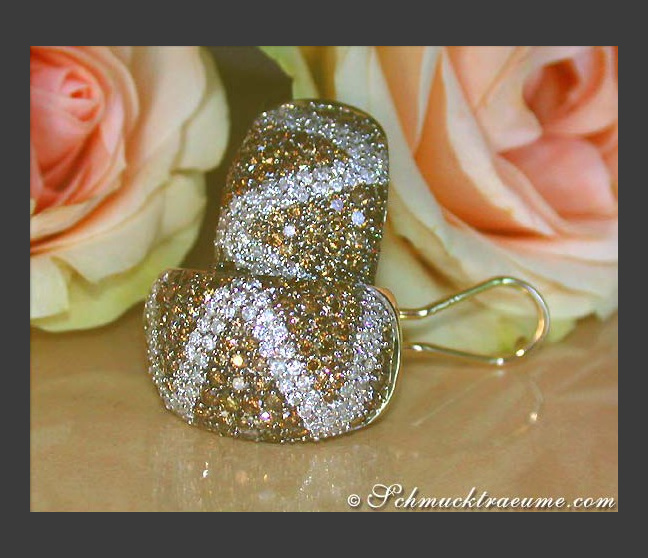 Ohrringe mit braunen Diamanten