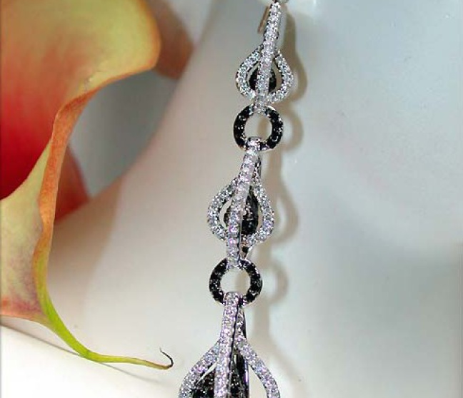 Ohrringe mit schwarzen Diamanten