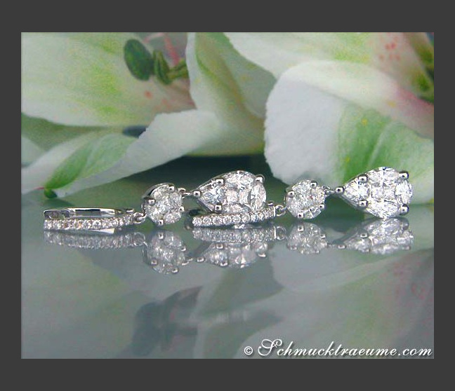 Diamanten Ohrringe in Weißgold 750