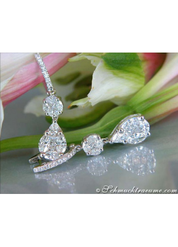 Magnificent "Illusion Style" Diamond Earrings