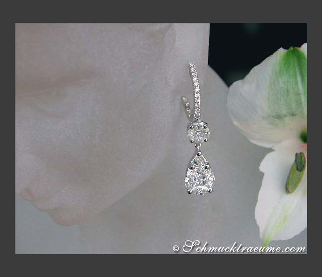 Diamanten Ohrringe in Weißgold 750
