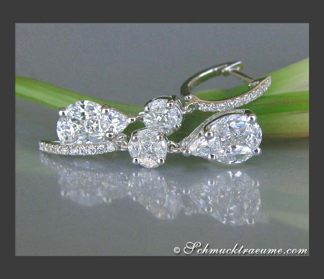 Diamanten Ohrringe in Weißgold 750