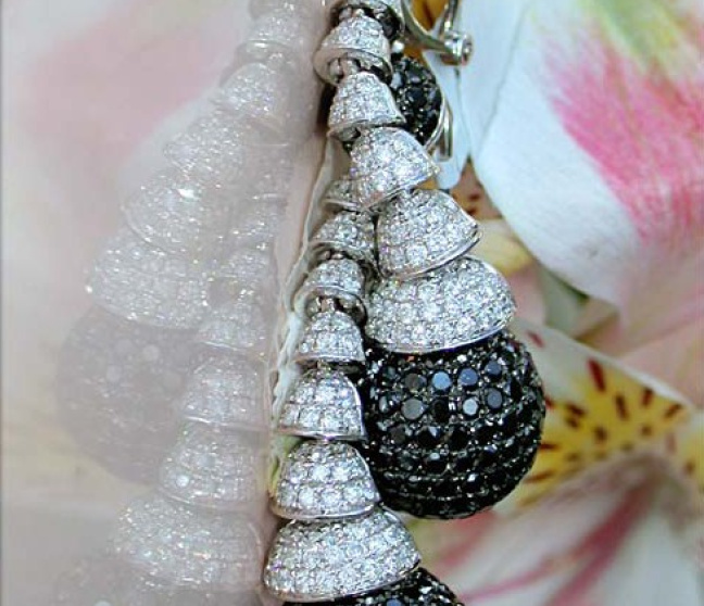 Schwarze Diamanten Ohrringe