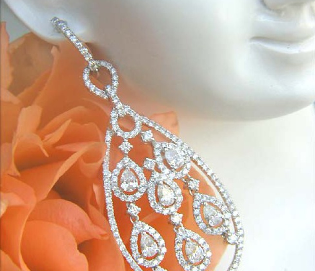 Luxus Brillanten Diamanten Ohrringe