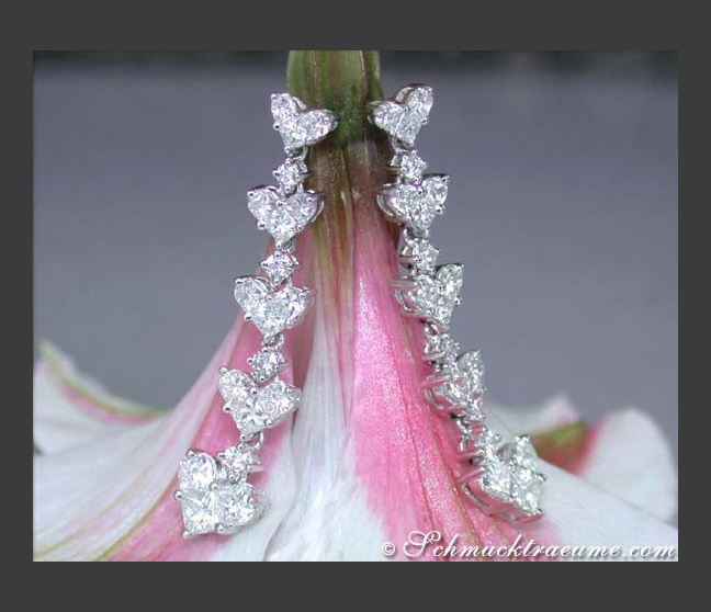 Diamanten Herz Ohrringe
