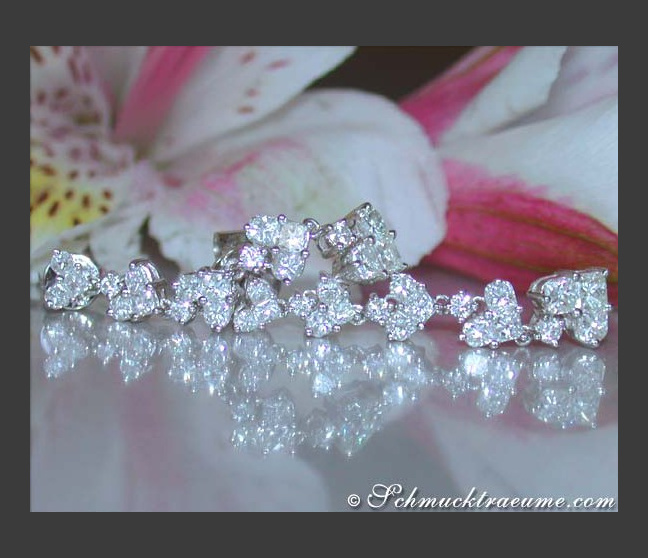 Diamanten Herz Ohrringe