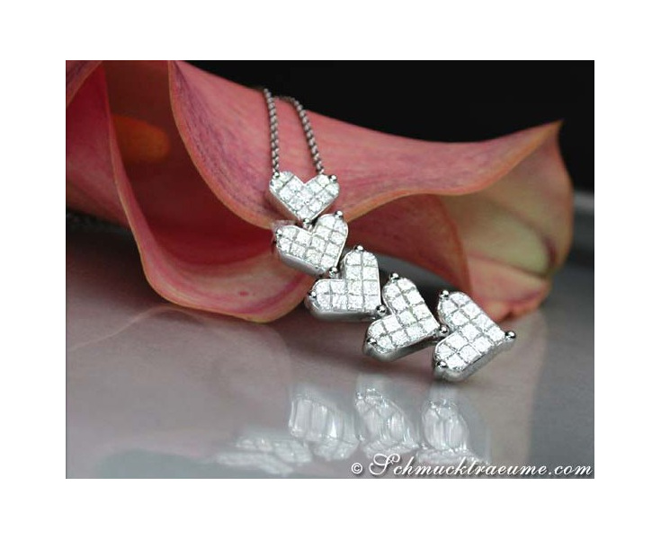 Elegant Diamond Heart Necklace