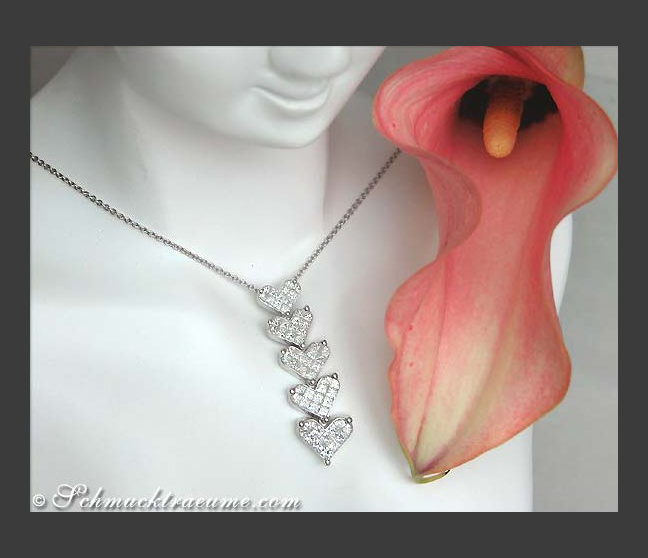 Diamanten Herz Collier
