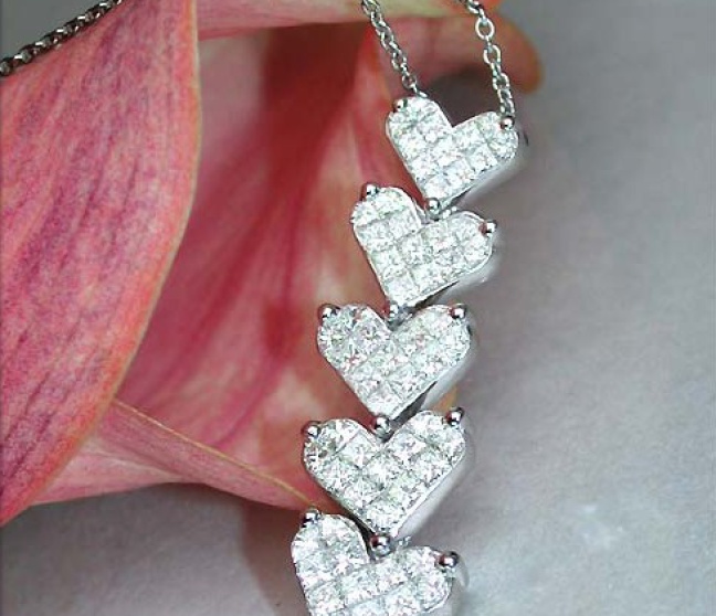 Diamanten Herz Collier