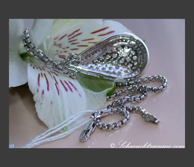 Brillanten Tropfen Collier Halskette