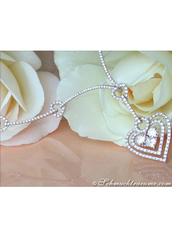 Exquisite Diamond Heart Necklace
