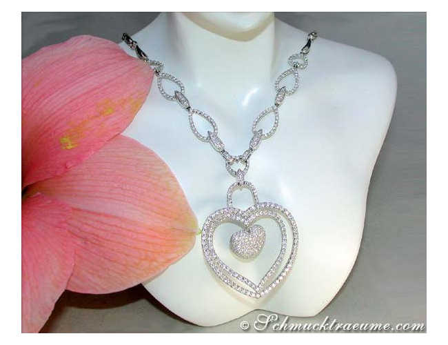 Brillanten Herz Collier