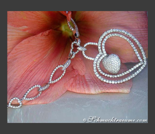 Brillanten Herz Collier