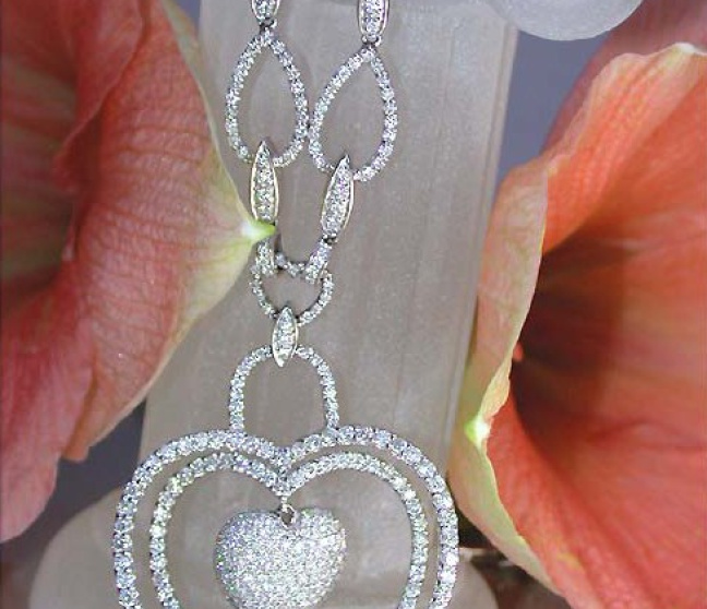 Brillanten Herz Collier