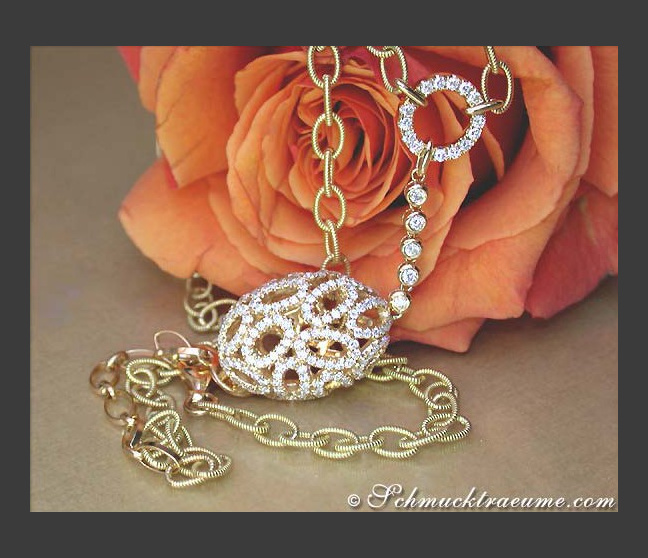 Brillanten Collier in Gelbgold 750