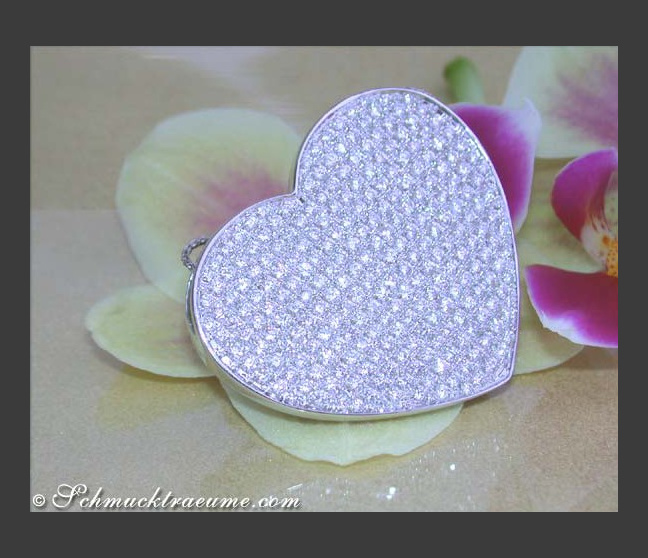 Diamant Herz Anhänger Halskette