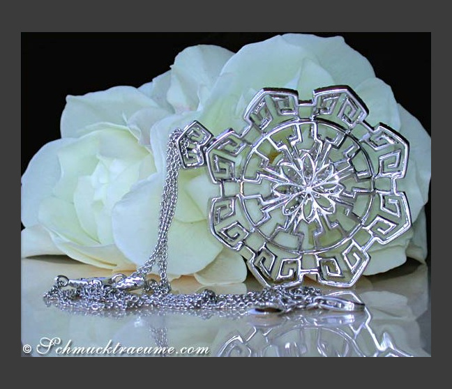 Stattliches Brillanten Collier in Weißgold 750