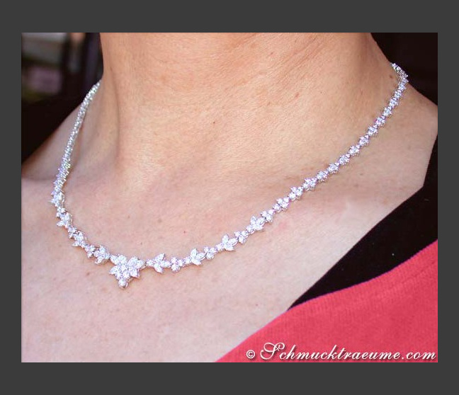 Diamanten Collier Luxus Weißgold 750