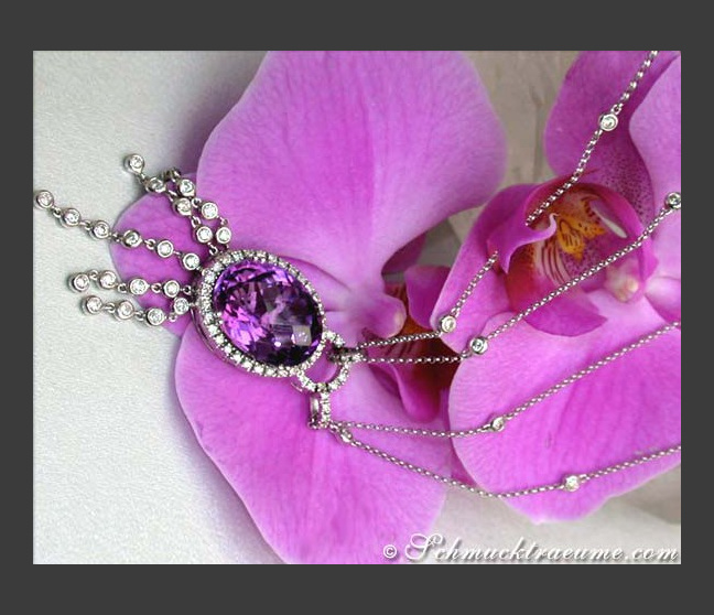 Amethyst Collier mit Brillanten