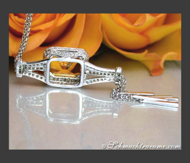 Citrin Collier mit Brillanten