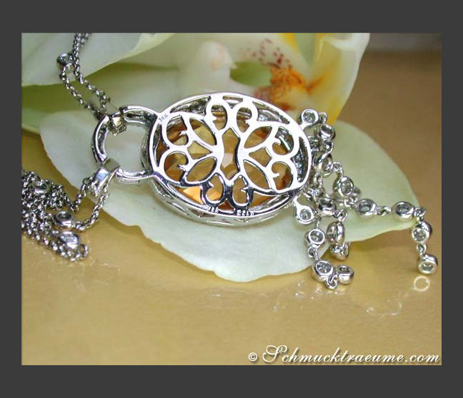 Citrin Collier mit Brillanten