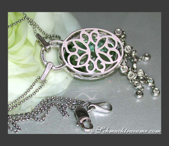 Prasiolith Collier mit Brillanten