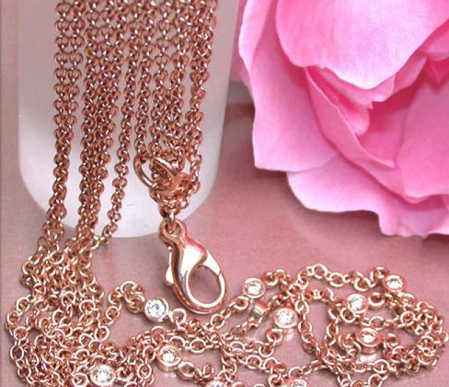 Rosenquarz Rauchquarz Halskette Collier