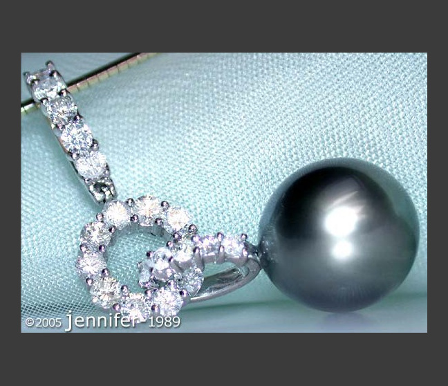 Charmanter Tahitiperle Anhänger mit Brillanten