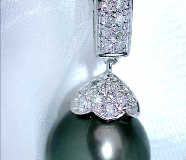 Tahitiperle Anhänger mit Brillanten