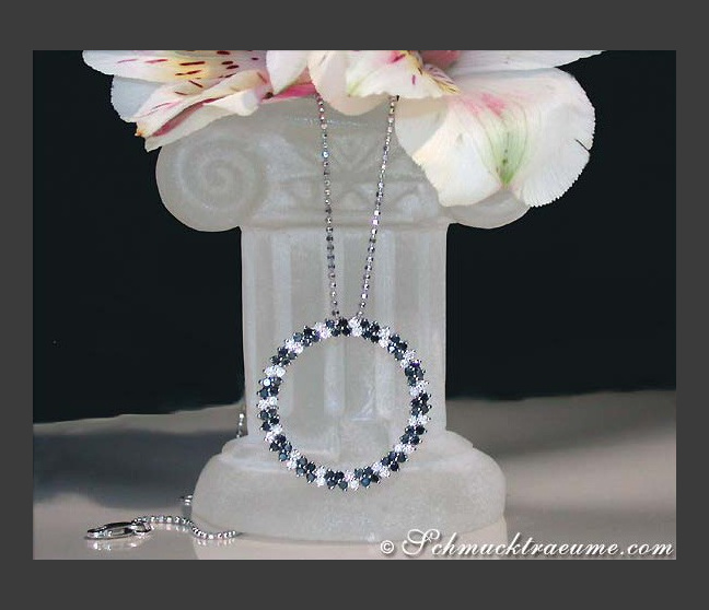 Brillanten & schwarze Diamanten Anhänger