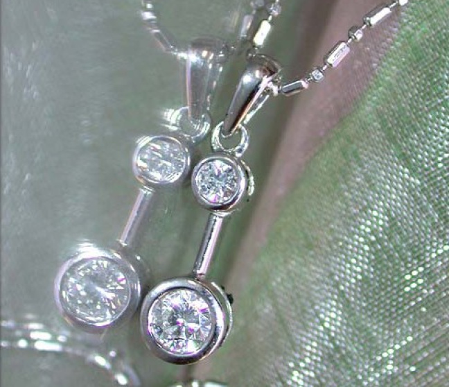 Diamant Solitär Anhänger in Weißgold 750