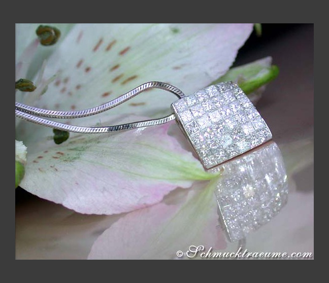Princess Diamant Anhänger in Weißgold 750